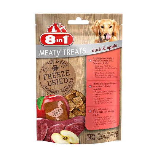 8in1 Meaty Treats Freeze Dried meaty snacks with duck & apple - Pet Merit Store8in1 Meaty Treats Freeze Dried meaty snacks with duck & apple