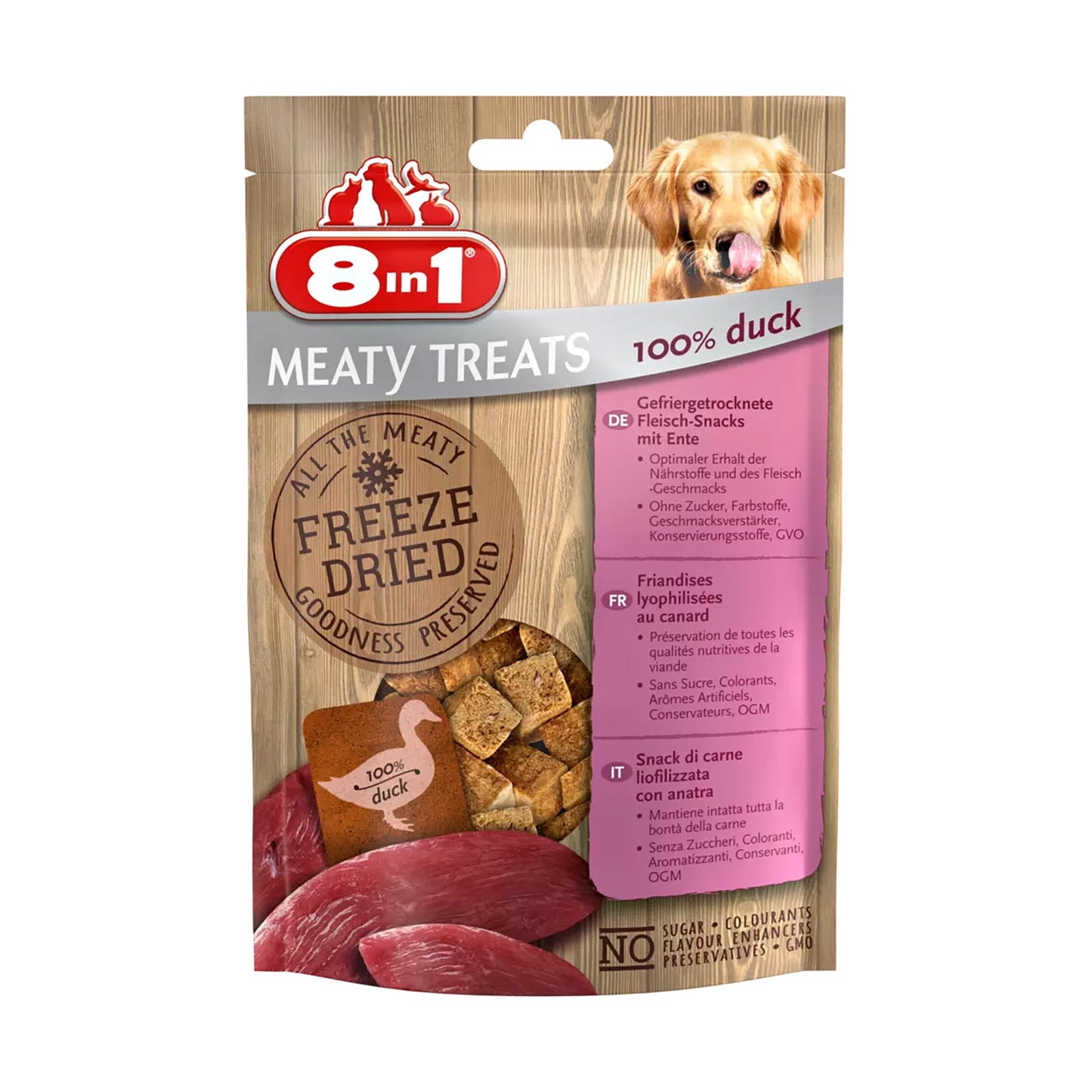 8in1 Meaty Treats Freeze Dried treats with 100% duck breast - Pet Merit Store8in1 Meaty Treats Freeze Dried treats with 100% duck breast