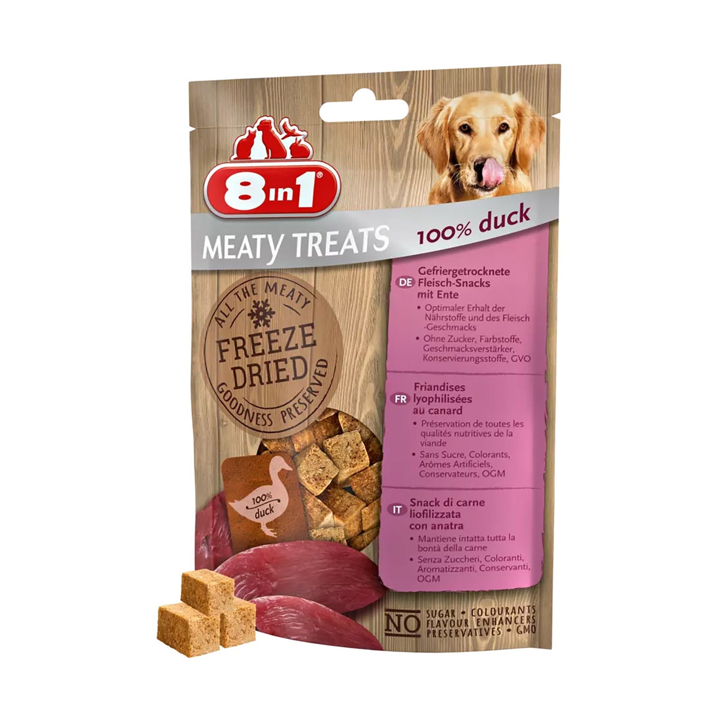 8in1 Meaty Treats Freeze Dried treats with 100% duck breast - Pet Merit Store8in1 Meaty Treats Freeze Dried treats with 100% duck breast