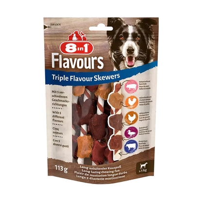 8in1 Triple Flavour Skewers - Pet Merit Store8in1 Triple Flavour Skewers