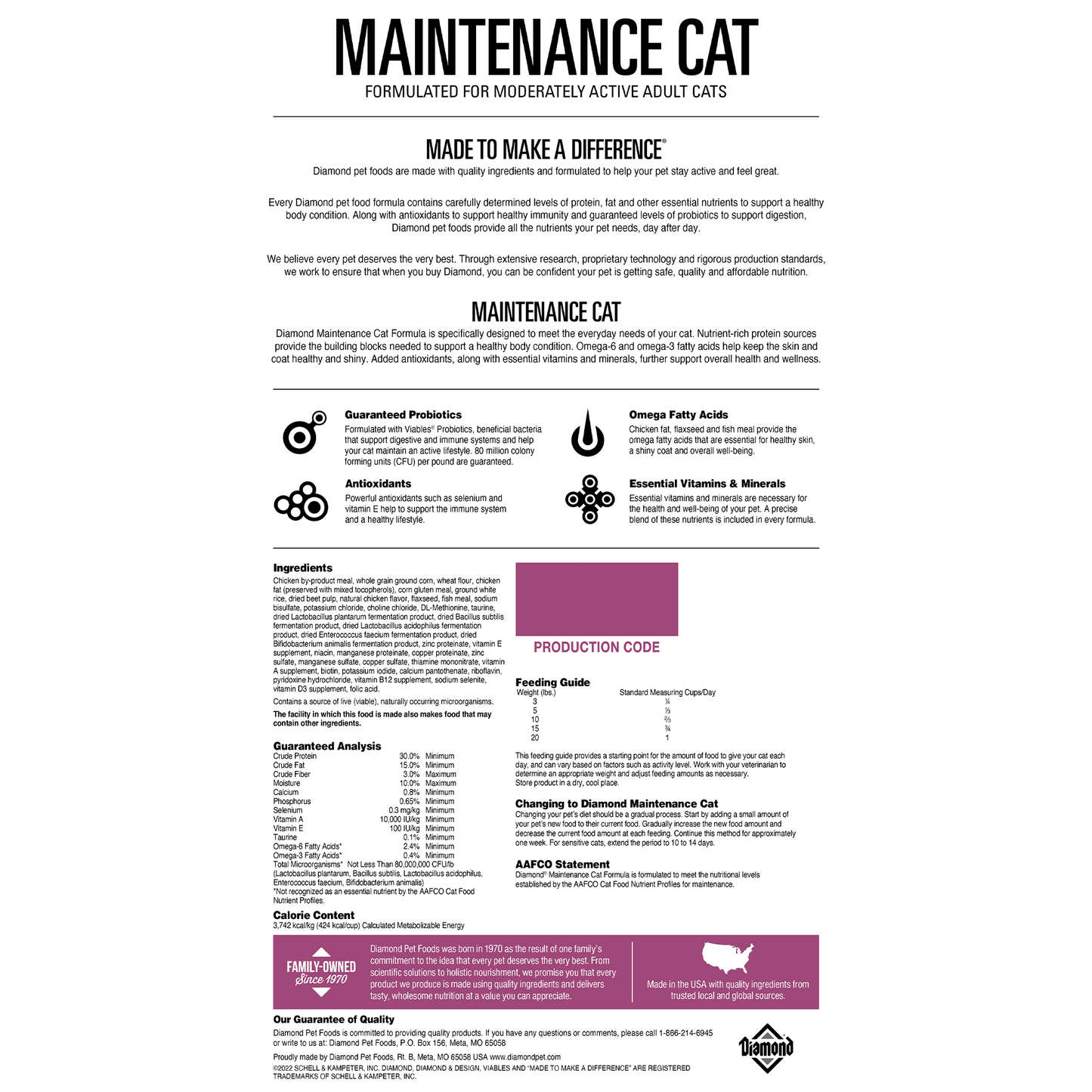 Diamond Maintenance Cat - Pet Merit StoreDiamond Maintenance Cat