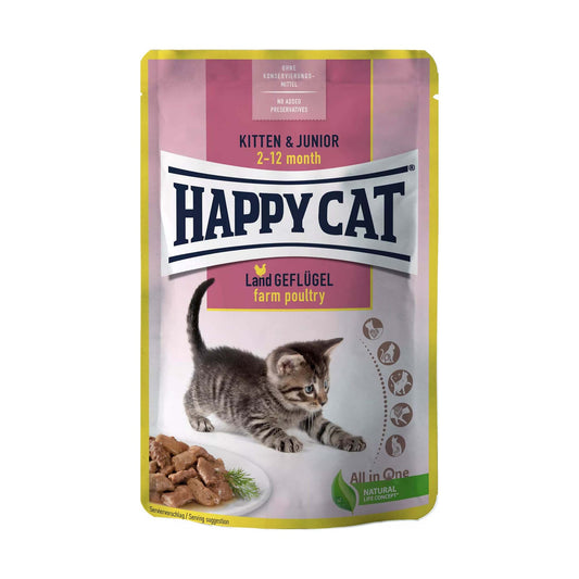 Happy Cat MIS Kitten & Junior Farm Poultry - Pet Merit StoreHappy Cat MIS Kitten & Junior Farm Poultry