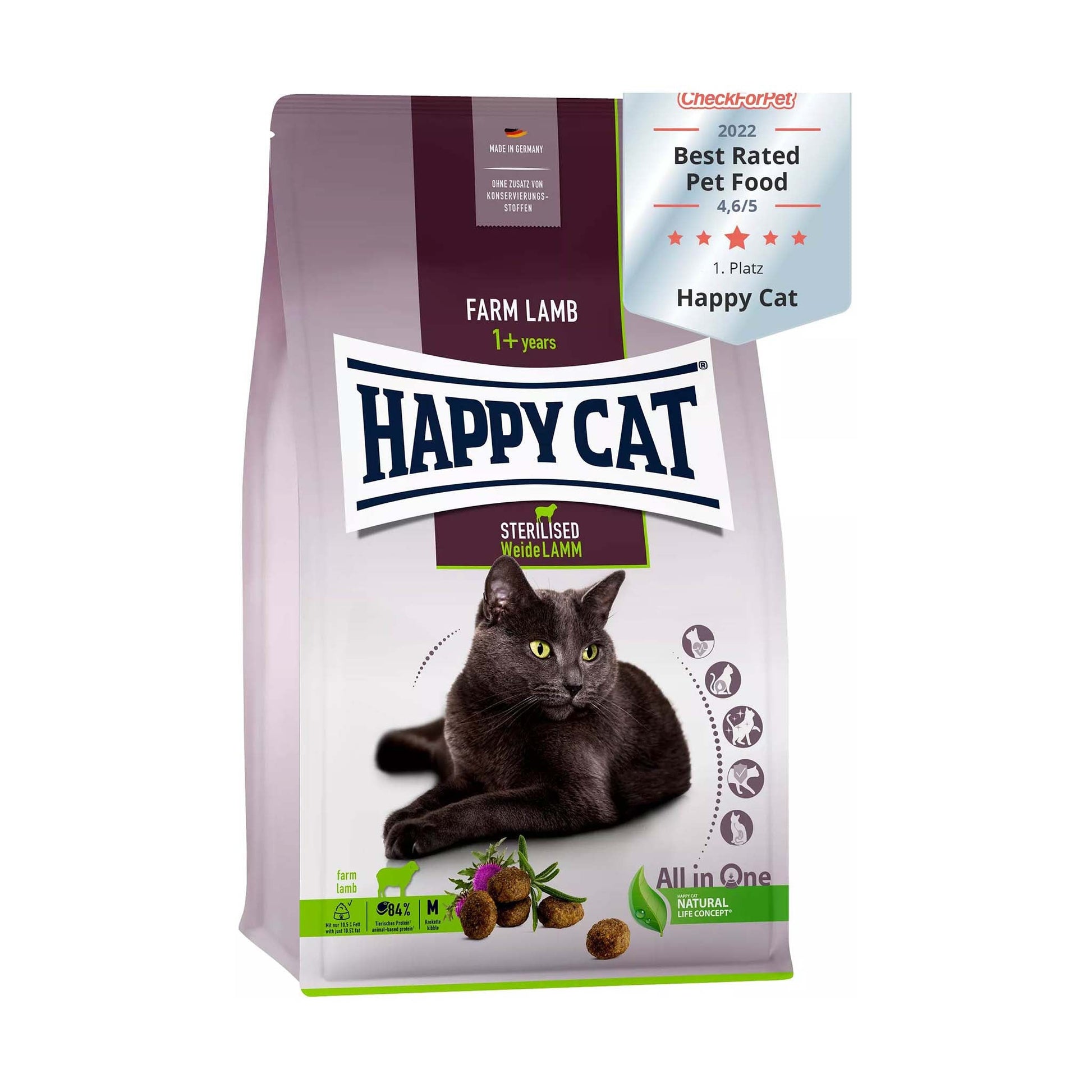 Happy Cat Sterilised Adult Pasture-raised Lamb - Pet Merit StoreHappy Cat Sterilised Adult Pasture-raised Lamb