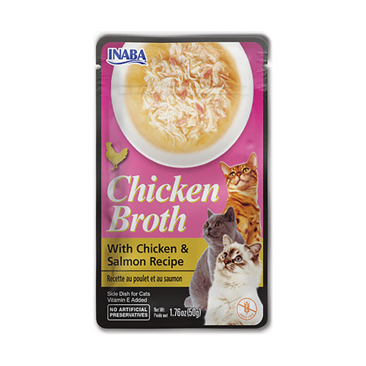 INABA CHICKEN BROTH with Chicken & Salmon Recipe - Pet Merit StoreINABA CHICKEN BROTH with Chicken & Salmon Recipe
