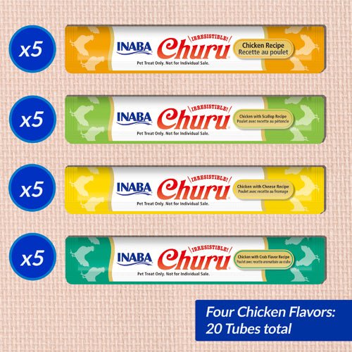 INABA CHURU 20 ct Chicken Variety Box - Pet Merit StoreINABA CHURU 20 ct Chicken Variety Box