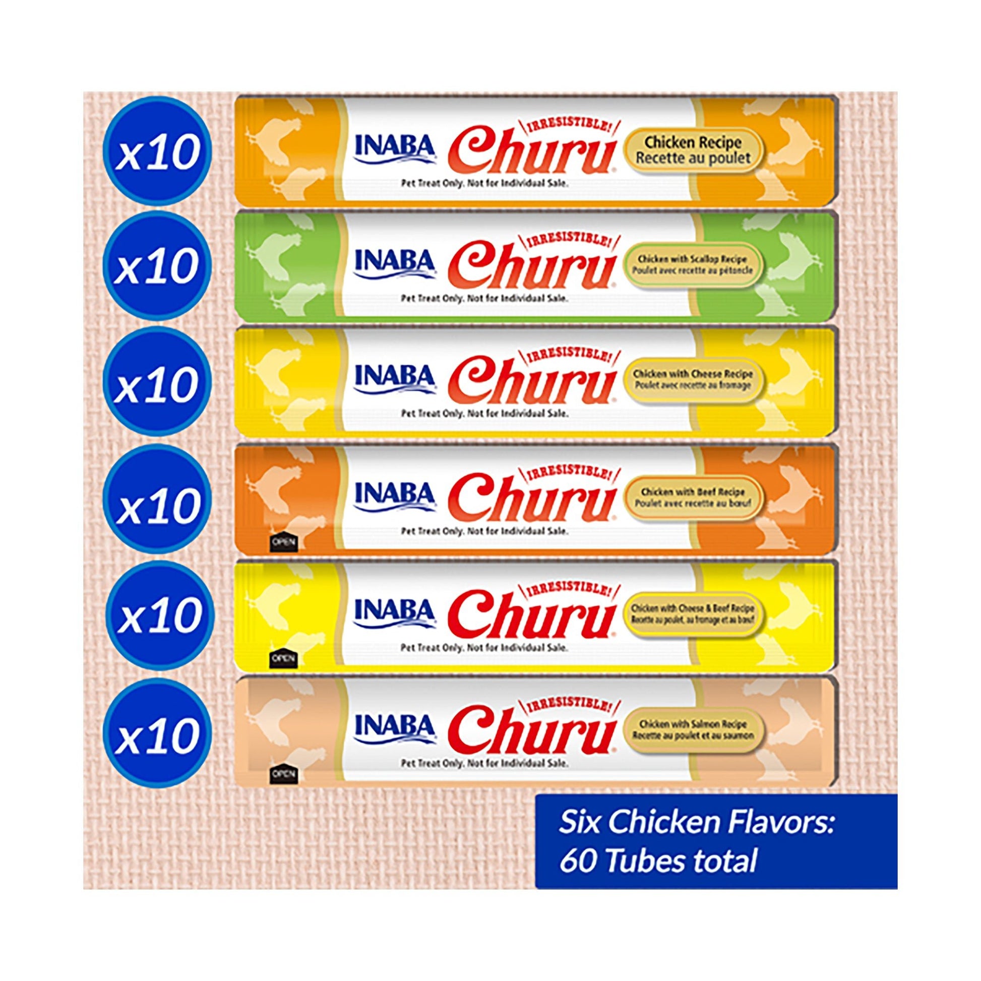 INABA CHURU 60 ct Chicken Variety Box - Pet Merit StoreINABA CHURU 60 ct Chicken Variety Box