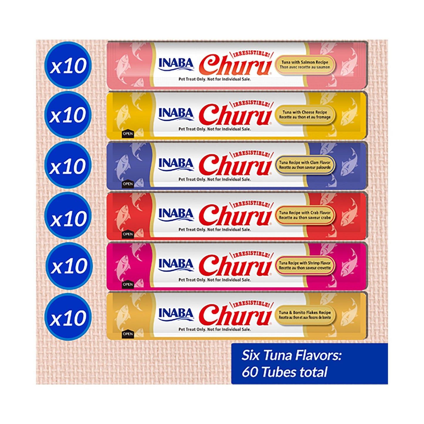 INABA CHURU 60 ct Tuna Variety Box - Pet Merit StoreINABA CHURU 60 ct Tuna Variety Box