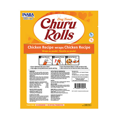 INABA CHURU ROLLS Chicken Recipe wraps Chicken Recipe - Pet Merit StoreINABA CHURU ROLLS Chicken Recipe wraps Chicken Recipe