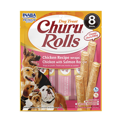 INABA CHURU ROLLS Chicken Recipe wraps Chicken with Salmon Recipe - Pet Merit StoreINABA CHURU ROLLS Chicken Recipe wraps Chicken with Salmon Recipe