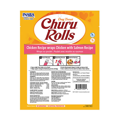 INABA CHURU ROLLS Chicken Recipe wraps Chicken with Salmon Recipe - Pet Merit StoreINABA CHURU ROLLS Chicken Recipe wraps Chicken with Salmon Recipe