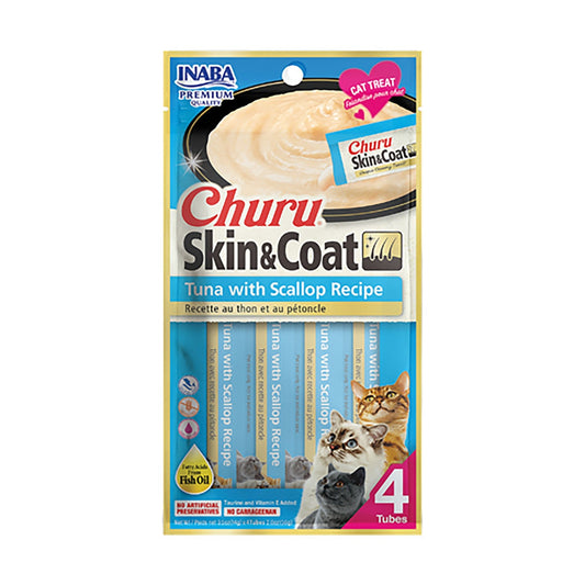 INABA CHURU SKIN & COAT Tuna with Scallop Recipe - Pet Merit StoreINABA CHURU SKIN & COAT Tuna with Scallop Recipe