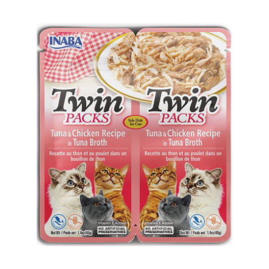 INABA TWIN PACKS Tuna & Chicken Recipe in Tuna Broth - Pet Merit StoreINABA TWIN PACKS Tuna & Chicken Recipe in Tuna Broth