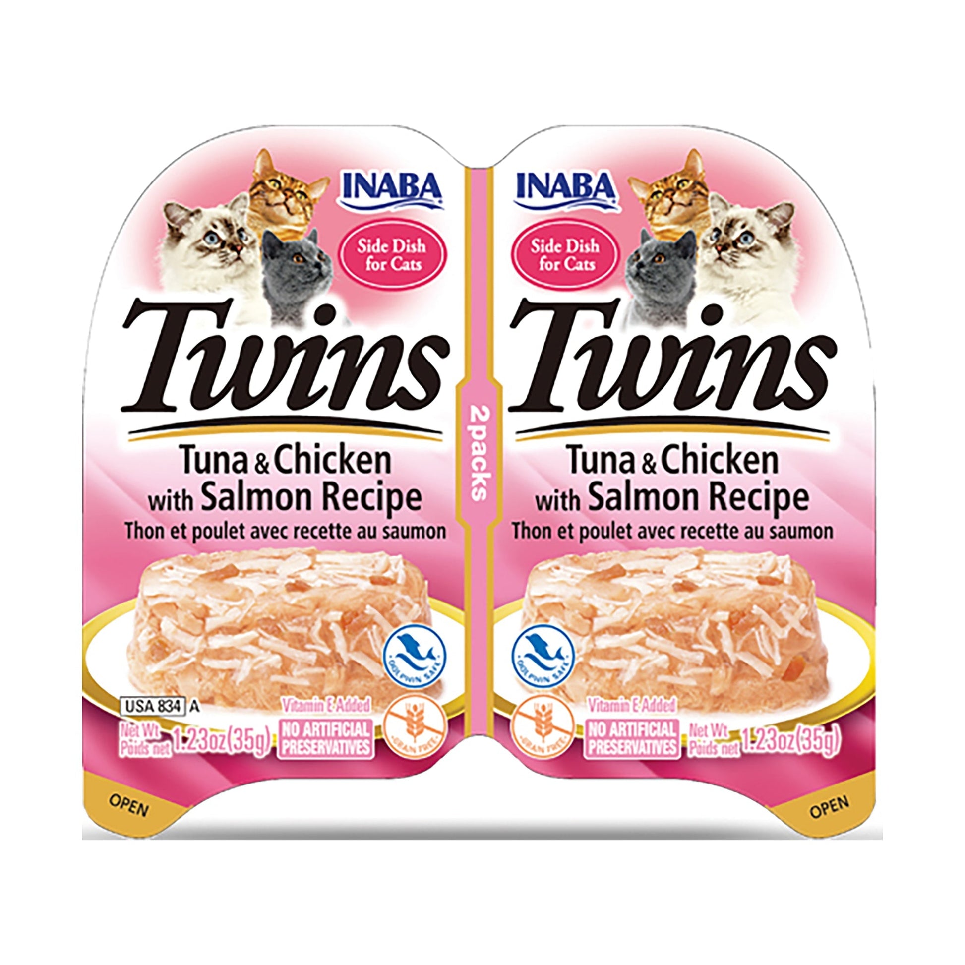 INABA TWINS Tuna & Chicken with Salmon Recipe - Pet Merit StoreINABA TWINS Tuna & Chicken with Salmon Recipe