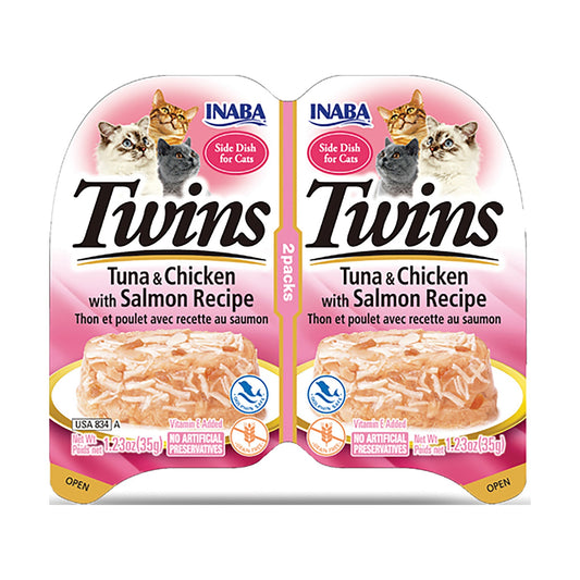 INABA TWINS Tuna & Chicken with Salmon Recipe - Pet Merit StoreINABA TWINS Tuna & Chicken with Salmon Recipe