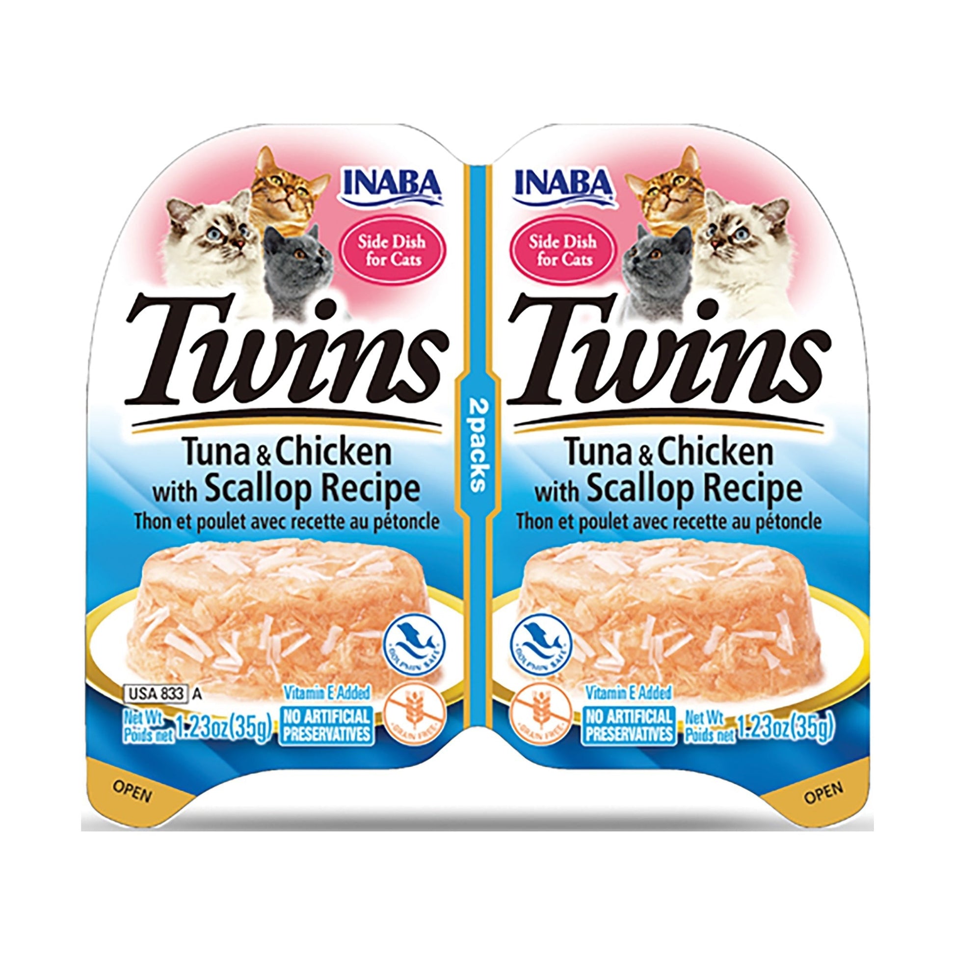 INABA TWINS Tuna & Chicken with Scallop Recipe - Pet Merit StoreINABA TWINS Tuna & Chicken with Scallop Recipe