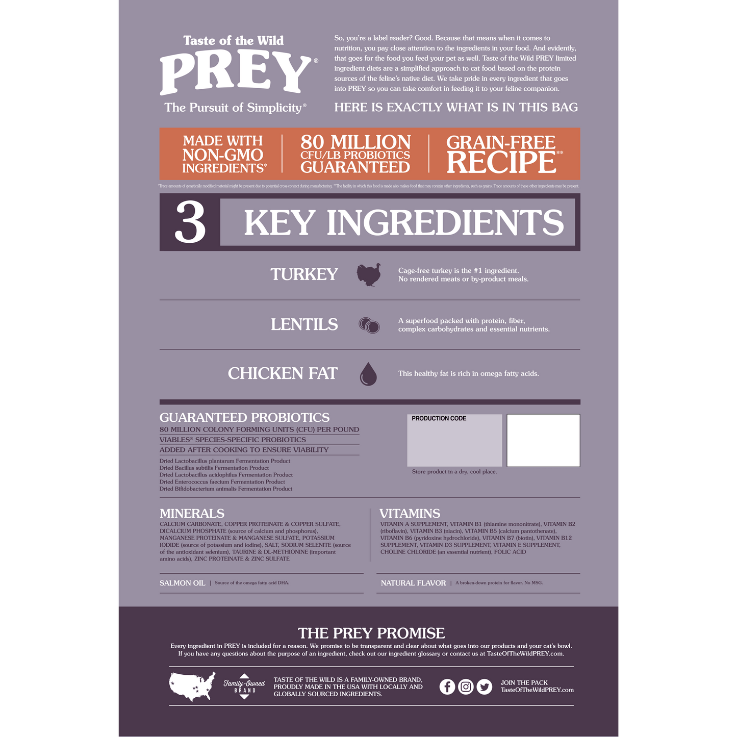 Taste of the Wild PREY Turkey Limited Ingredient Recipe for Cats - Pet Merit StoreTaste of the Wild PREY Turkey Limited Ingredient Recipe for Cats