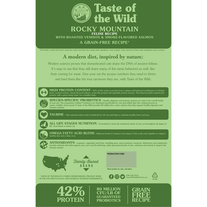 Taste of the Wild Rocky Mountain Feline Recipe - Pet Merit StoreTaste of the Wild Rocky Mountain Feline Recipe